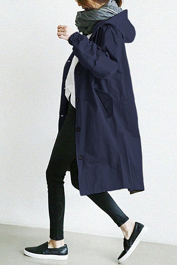 Levoire | Veste Coupe-Vent Avec Capuche Pour Un Usage Quotidien Bleu marine