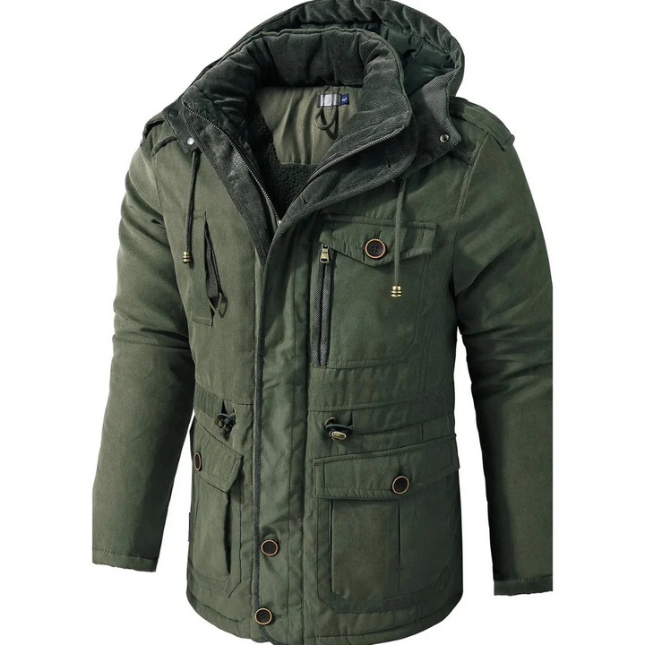 Levoire | Veste à capuche chaude Vert