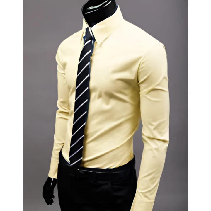 Levoire | Blouse à manches longues Slim Fit avec fermeture à boutons Jaune