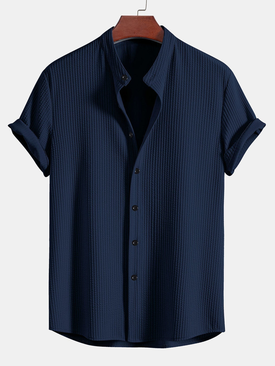 Levoire | Blouse Courte Côtelée Coupe Muscle Bleu marine