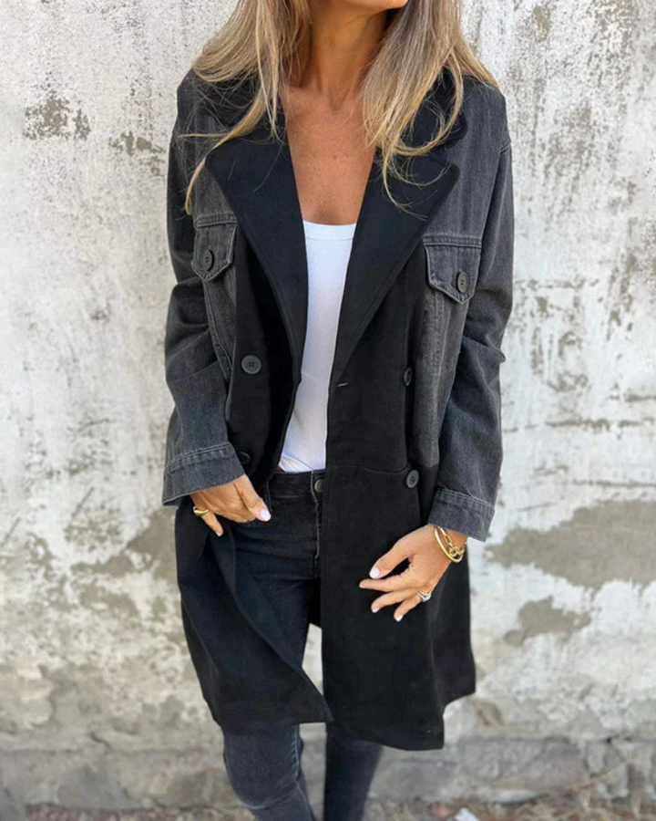 Levoire | Veste En Denim Suédé Noir