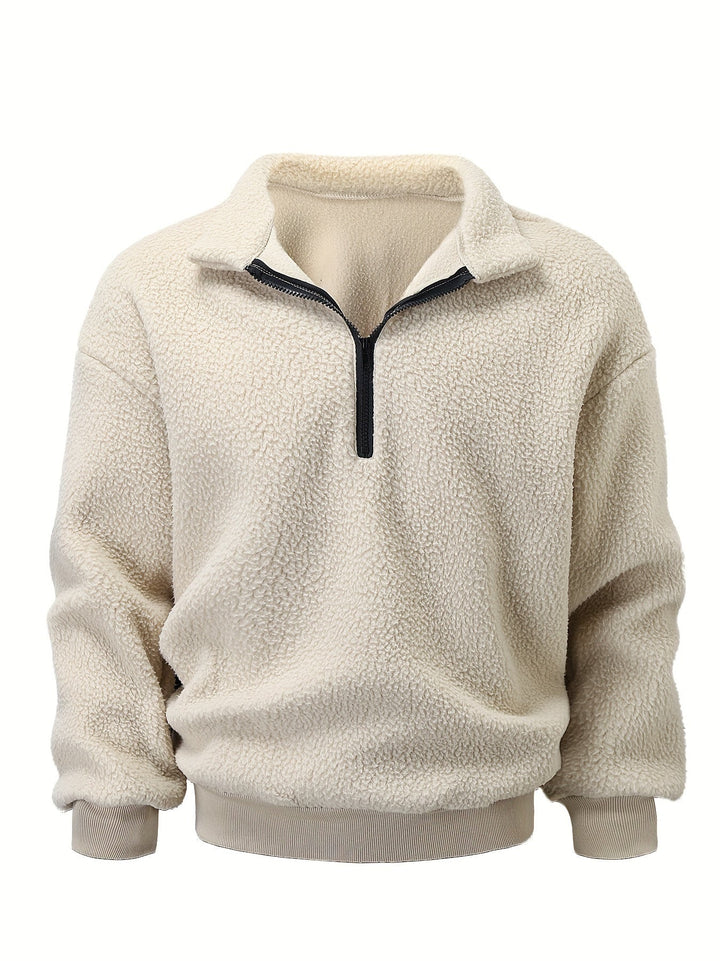 Levoire | Combinaison Fuzzy Fleece Sweatshirt Col V Abricot