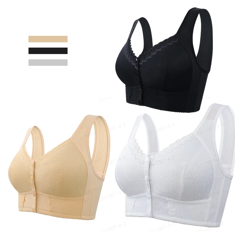 Levoire | Soutien-Gorge Confort Léger Fermeture Frontale Beige+Noir+Blanc
