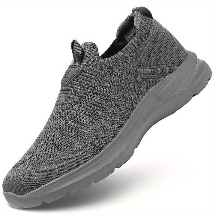Levoire | Baskets De Course Pour Hommes À Enfiler Avec Semelle Antidérapante Gris CN44(EU43.5-44)