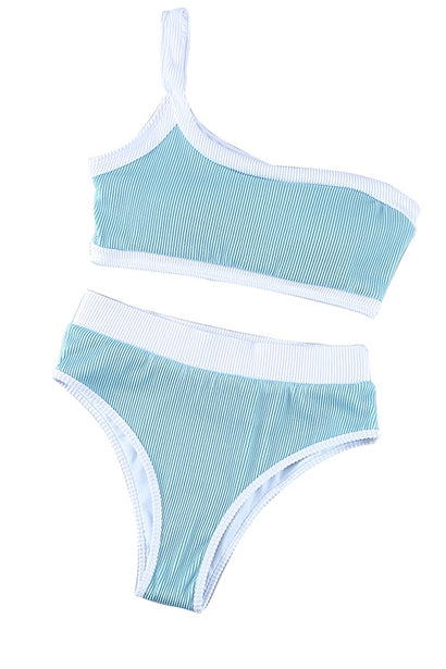 Levoire | Maillot de bain style sportif une épaule Bleu