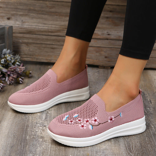Levoire | Baskets À Enfiler Ergonomiques Avec Détail Floral Pour Femmes