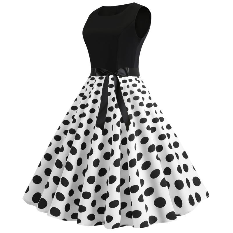 Robe swing pour dames avec un haut contrastant et une jupe évasée Levoire
