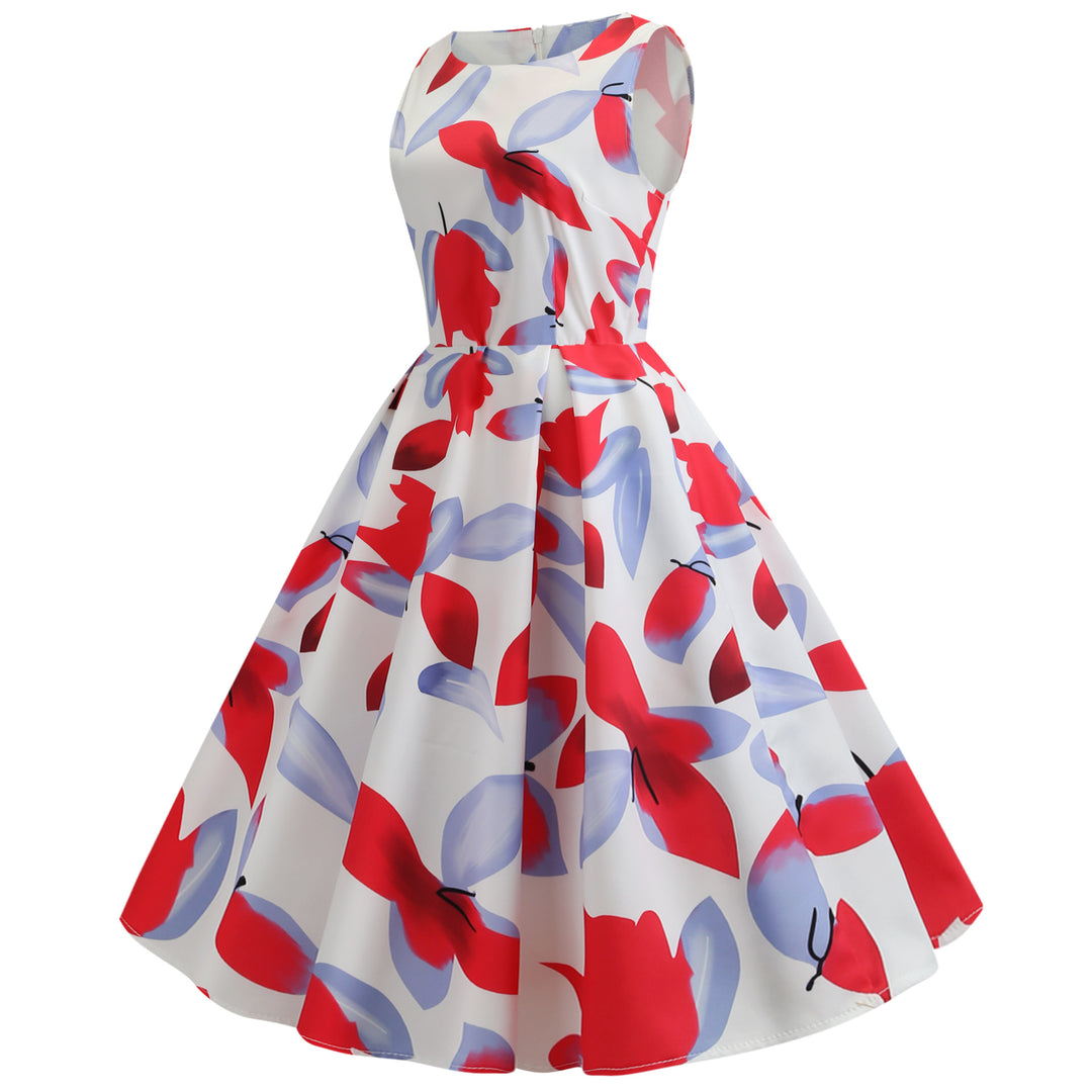 Robe swing pour femmes avec motifs floraux et silhouette ajustée Levoire
