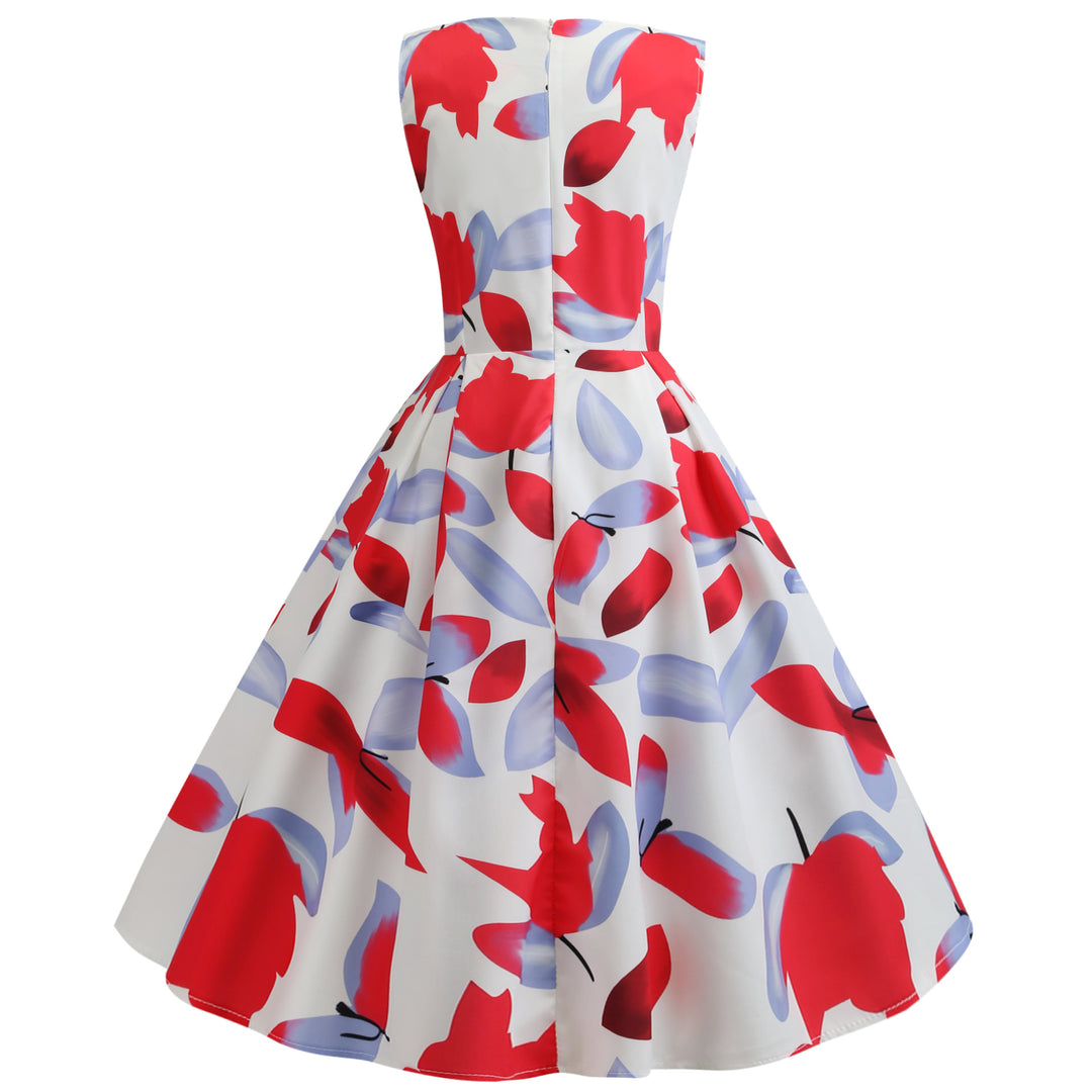 Robe swing pour femmes avec motifs floraux et silhouette ajustée Levoire