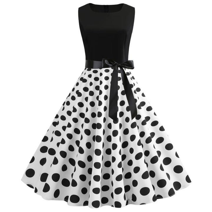 Robe swing pour dames avec un haut contrastant et une jupe évasée Levoire