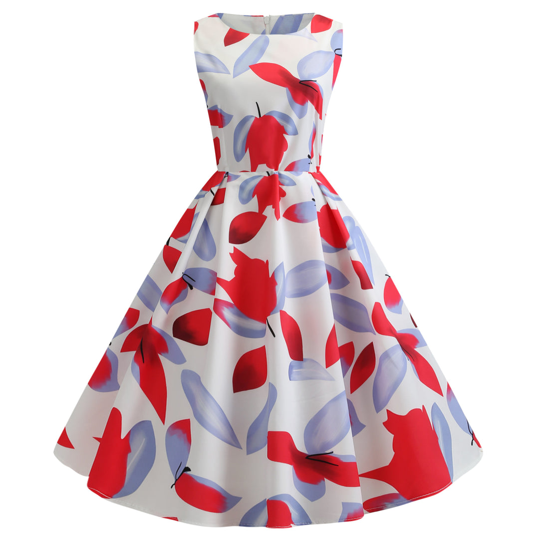 Robe swing pour femmes avec motifs floraux et silhouette ajustée Levoire