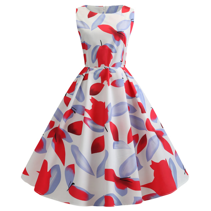 Robe swing pour femmes avec motifs floraux et silhouette ajustée Levoire