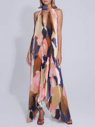 Levoire | Robe Maxi Dos Nu Plissé