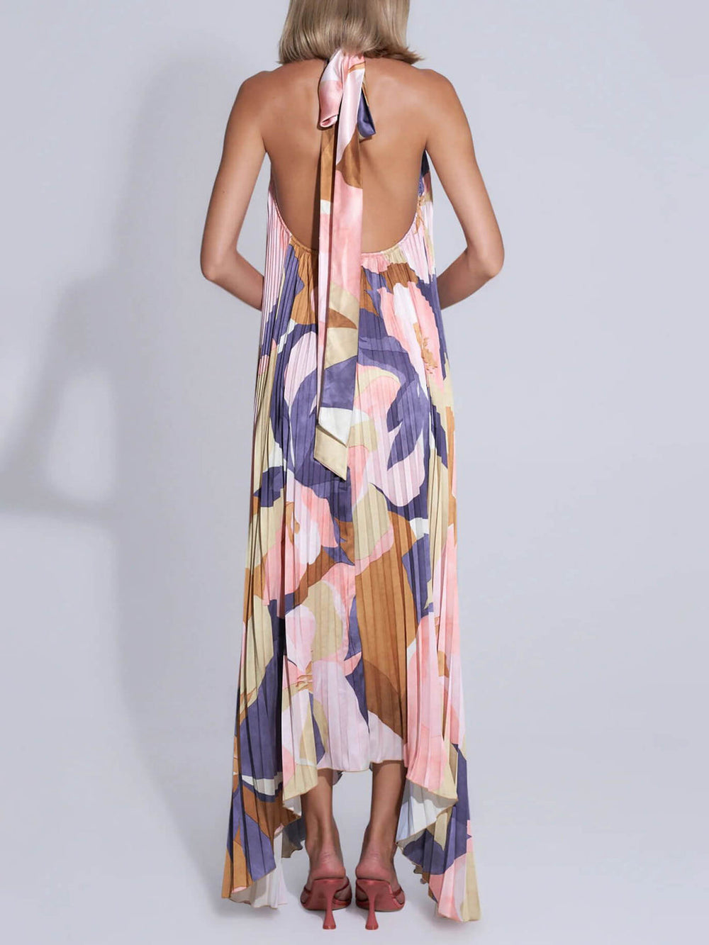 Levoire | Robe Maxi Dos Nu Plissé