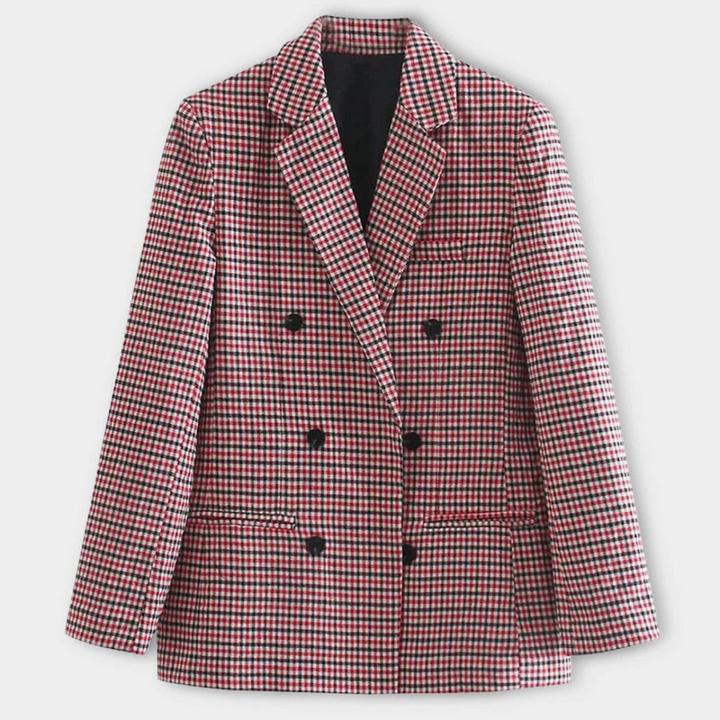 Levoire | Blazer Élégant En Motif Pied-De-Coq Rosa