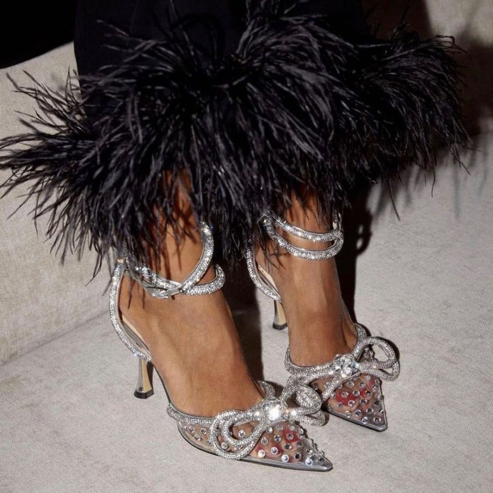 Levoire | Talons Ornés De Cristaux À Double Nœud