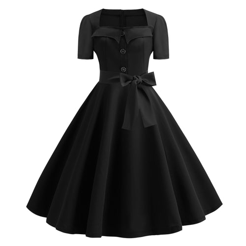 Robe swing pour femmes avec corsage ajusté et jupe large fluide Levoire