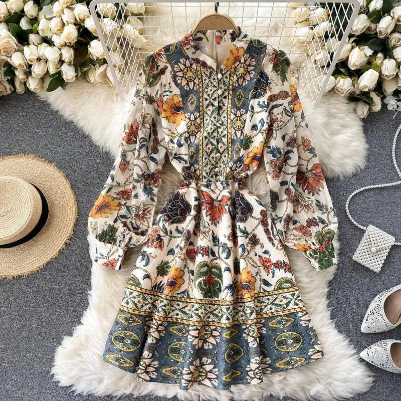 Levoire | Robe avec impression française Abricot