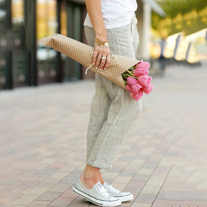 Levoire | Pantalon En Coton À Cordon De Serrage Avec Taille Élastique