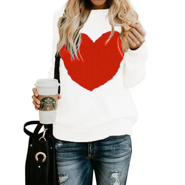 Levoire | tricot imprimé avec coeur Blanc