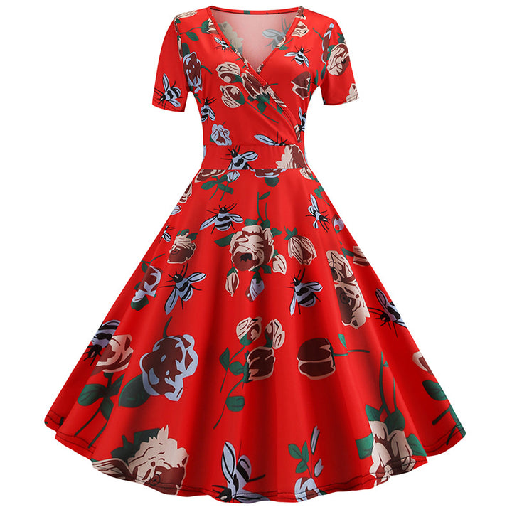 Robe portefeuille pour femmes avec motif floral et silhouette en A flatteuse Levoire