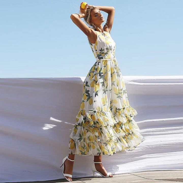 Levoire | Robe Maxi Imprimée Respirante Pour Le Printemps Et L'Été