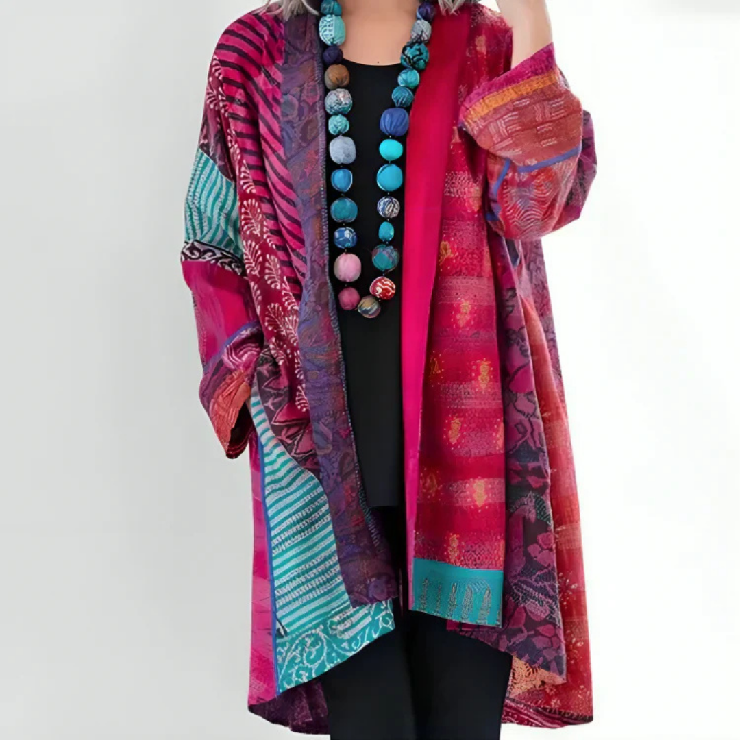 Levoire | Veste Kimono Boho Colorée Rot