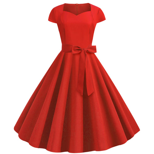 Robe de soirée femme avec jupe large et nœud élégant Levoire