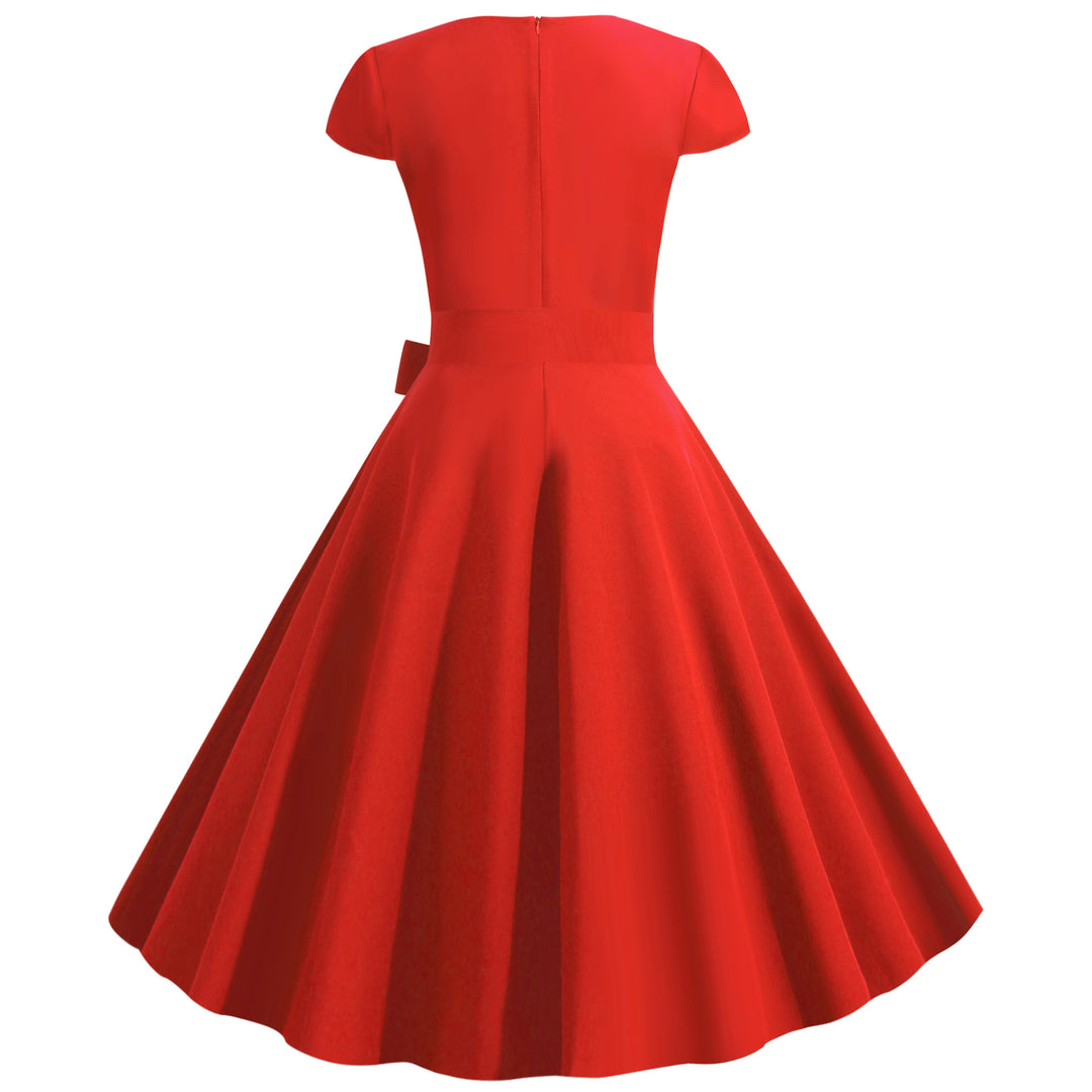 Robe de soirée femme avec jupe large et nœud élégant Levoire