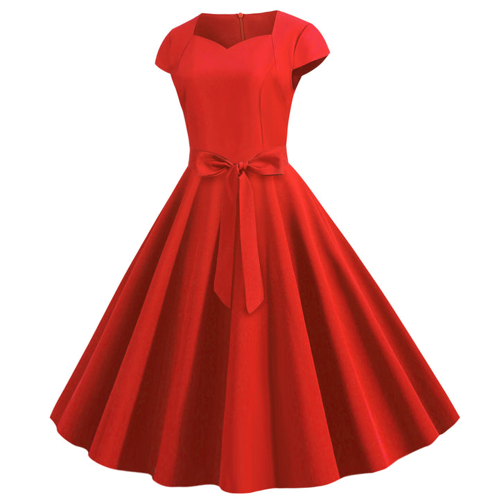 Robe de soirée femme avec jupe large et nœud élégant Levoire