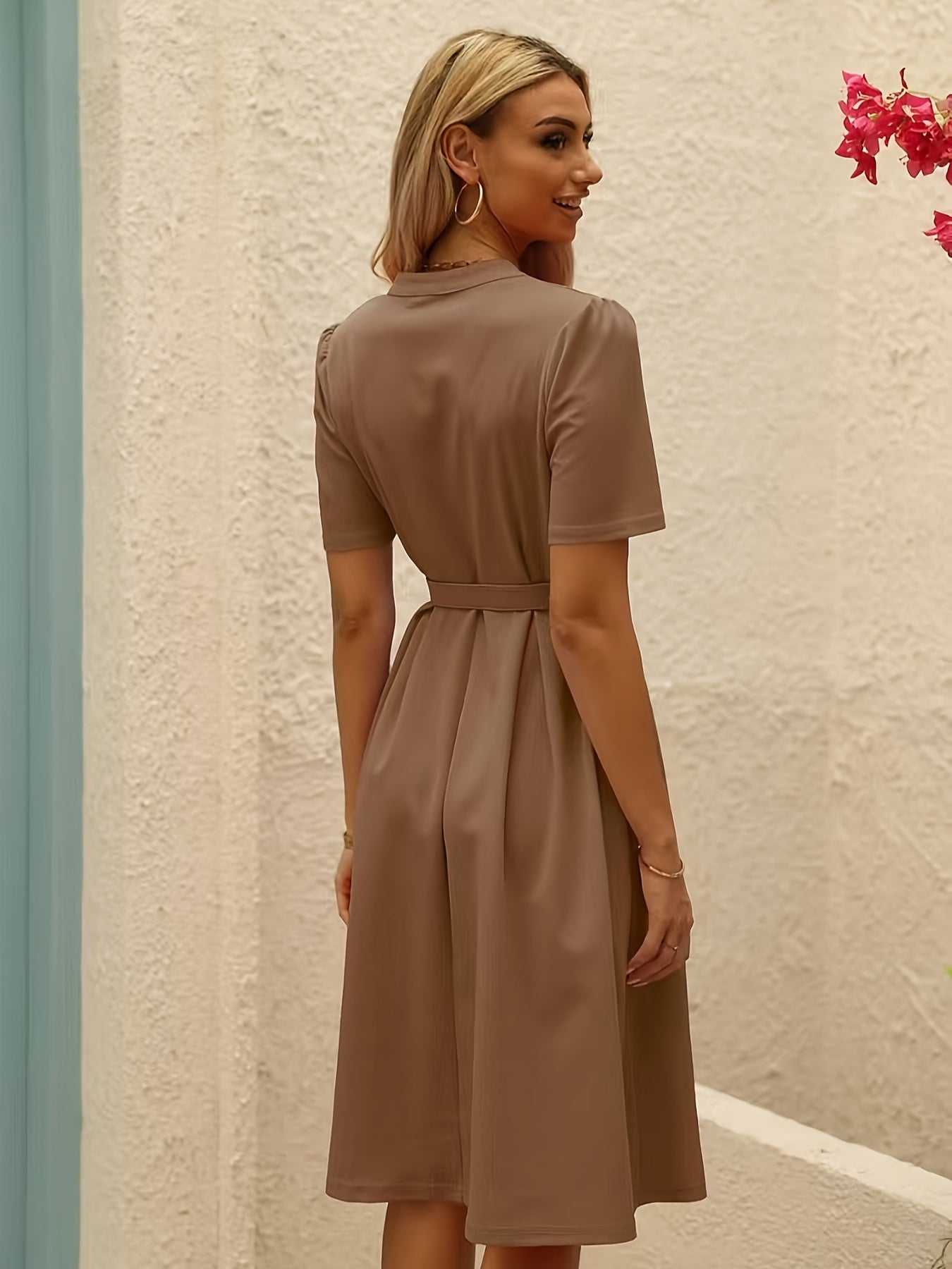 Levoire | Robe Unie Cintrée À La Taille