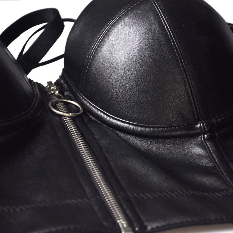 Levoire | Corset En Cuir Forme De Top