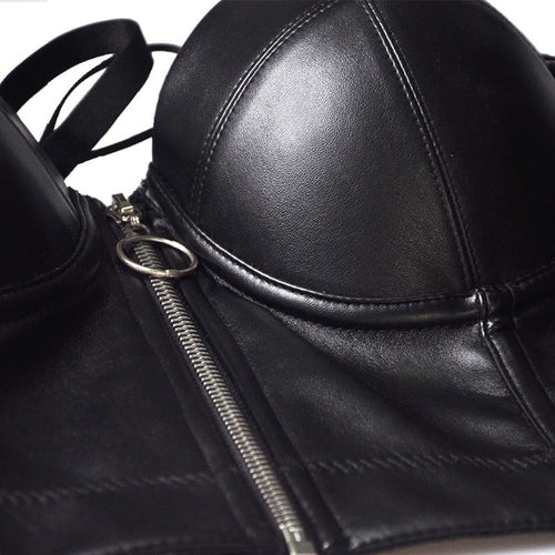 Levoire | Corset En Cuir Forme De Top