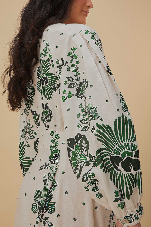 Levoire | Robe maxi à manches longues imprimée
