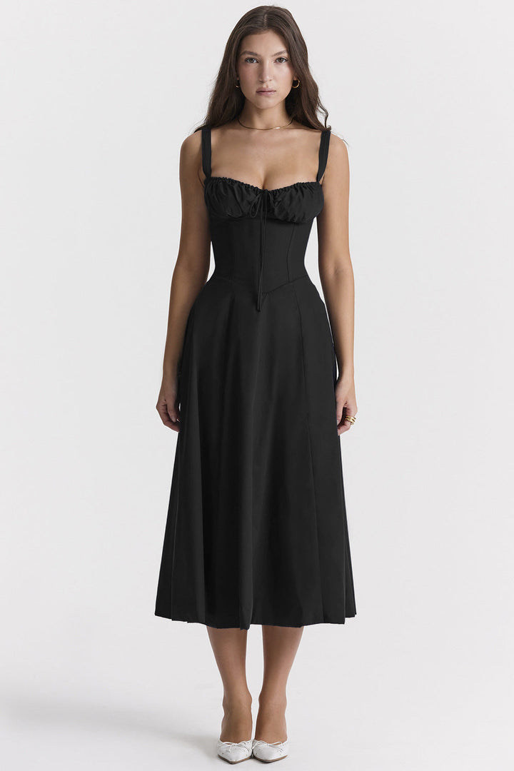 Levoire | Robe à imprimé floral pour femmes, intemporelle et nouvelle Noir
