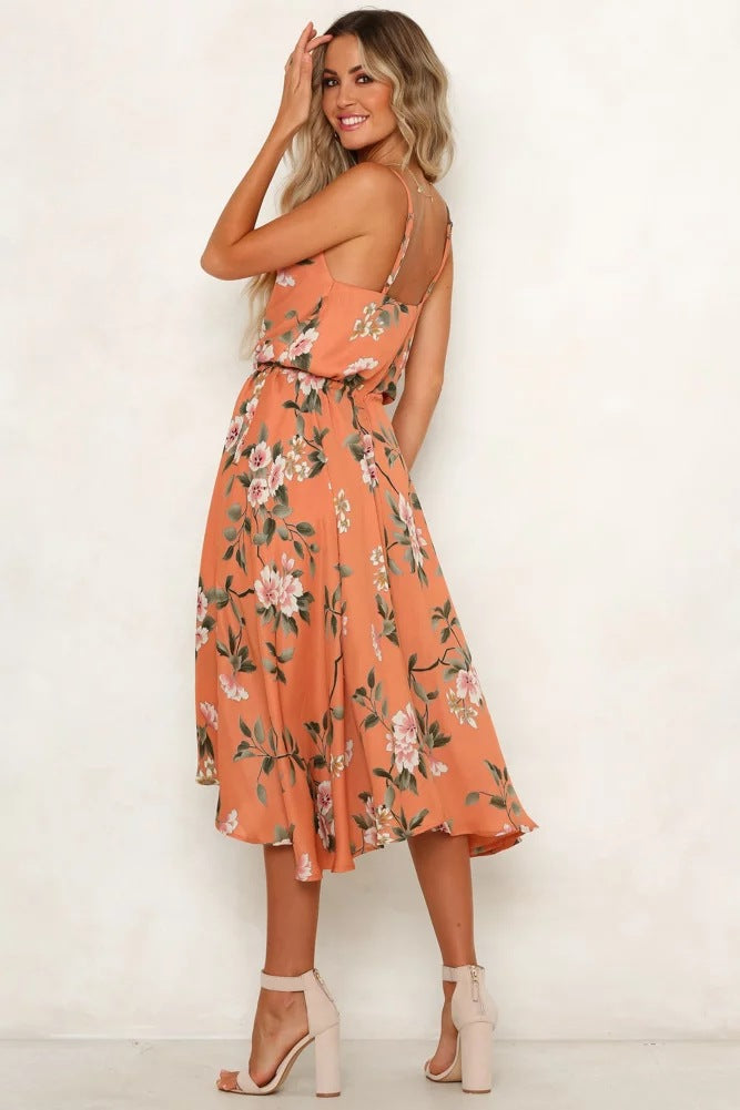 Robe midi femme avec motif floral et silhouette aérienne Levoire