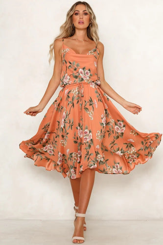 Robe midi femme avec motif floral et silhouette aérienne Levoire