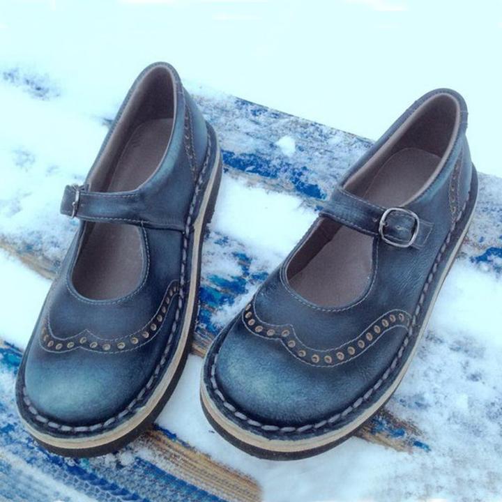 Levoire | Chaussures En Cuir Résistantes Et Élégantes Bleu foncé
