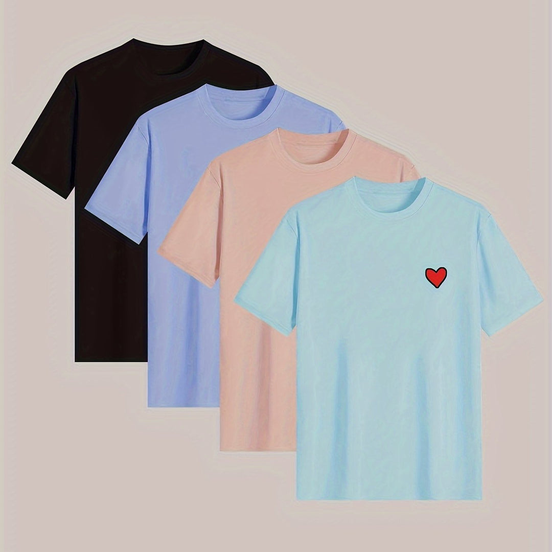 Levoire | T-Shirt De Pyjama Pour Homme Avec Imprimé Cœur Tendance