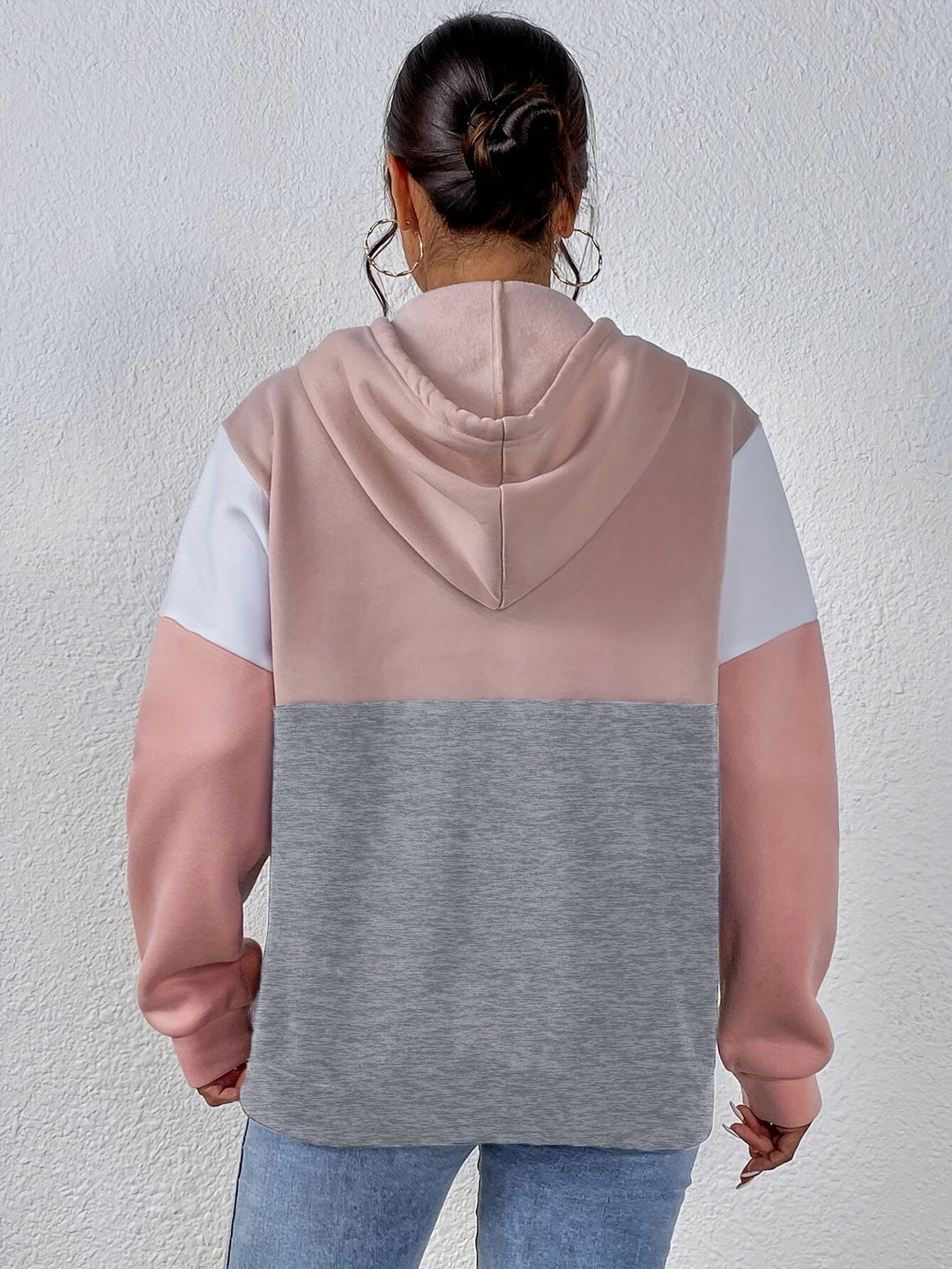 Levoire | Sweat À Capuche Zippé Élégant En Zones De Couleur