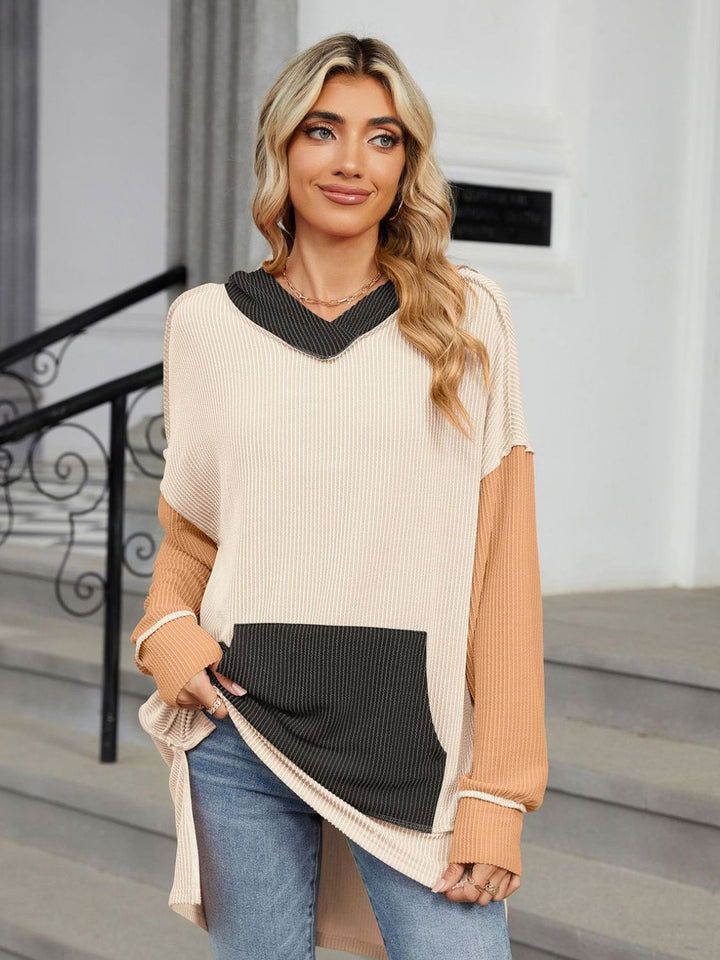 Levoire | Double Take Contrast Hoodie T-shirt à manches longues Must