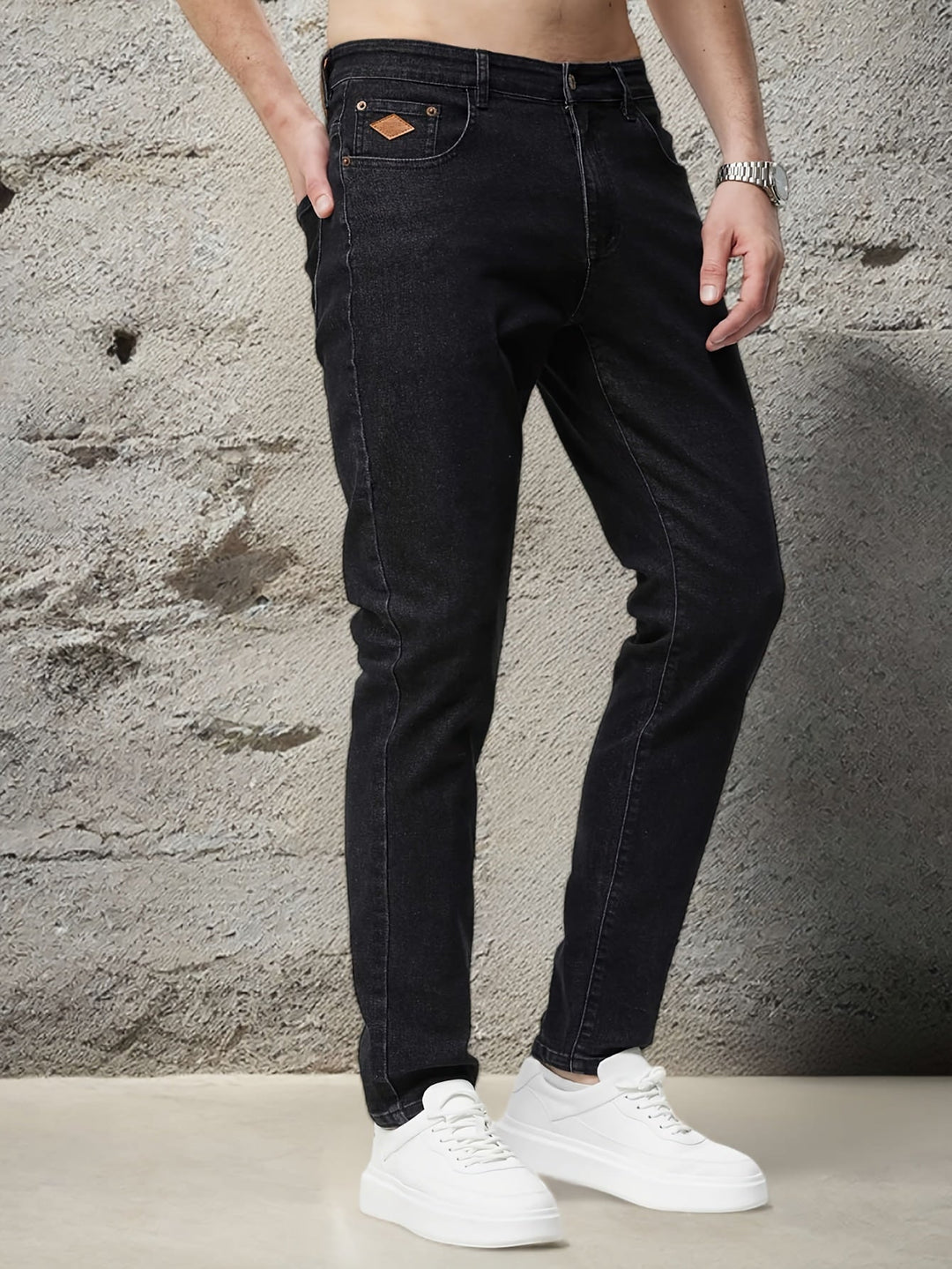 Levoire | Jeans Pour Hommes Simples À Coupe Droite