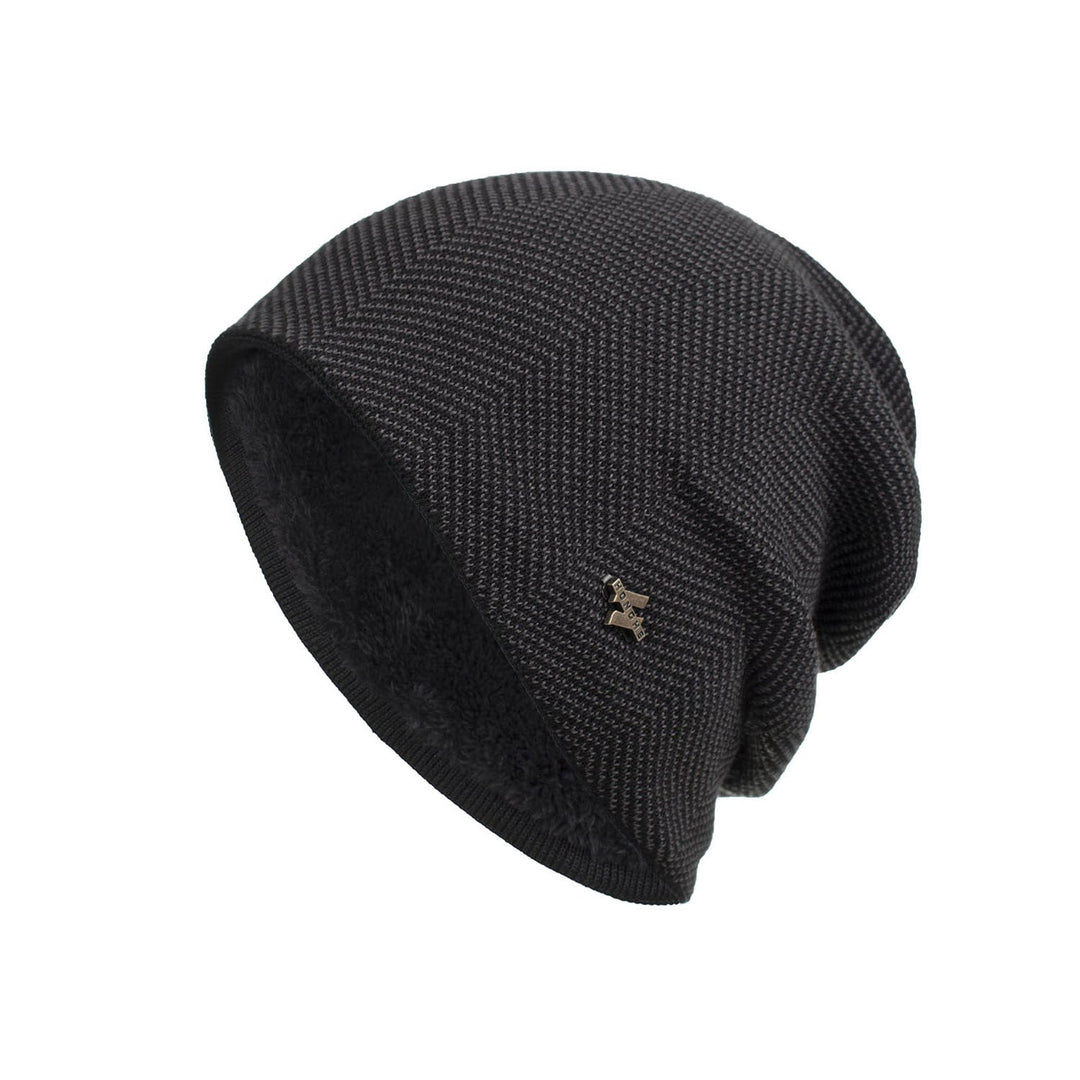 Levoire | Bonnet D'Hiver Confortable En Polaire Pour Hommes Noir Unique
