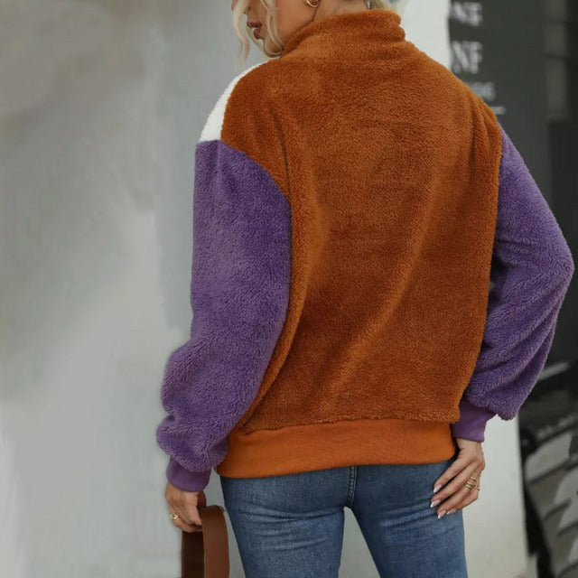 Levoire | En Peluche Patchwork Décontracté