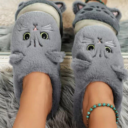 Levoire | Jolies Chaussons Chauds Avec Motif De Chat Pour Femmes