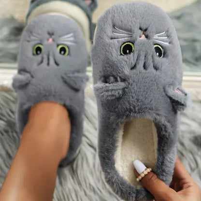 Levoire | Jolies Chaussons Chauds Avec Motif De Chat Pour Femmes