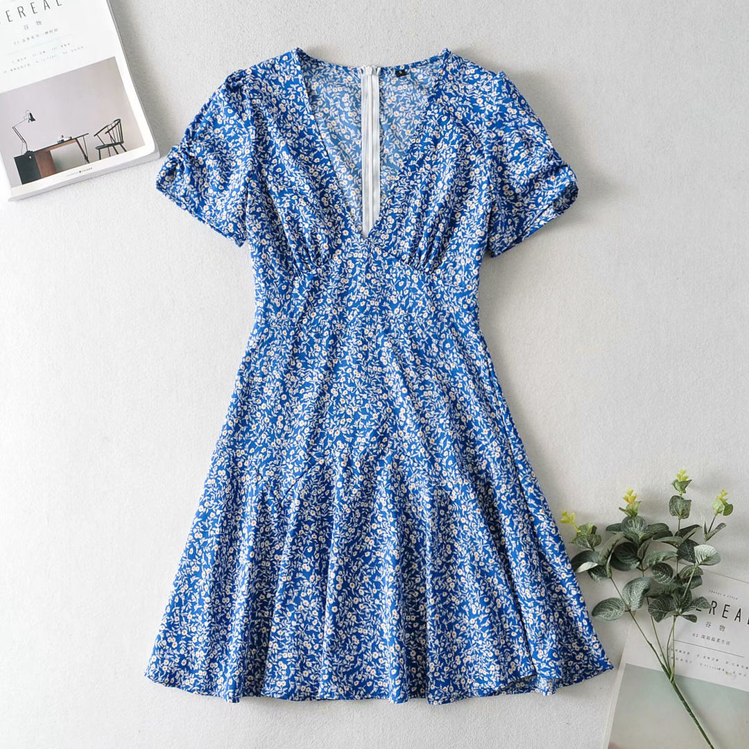 Levoire | Robe D'Été À Motifs Floraux Bleu
