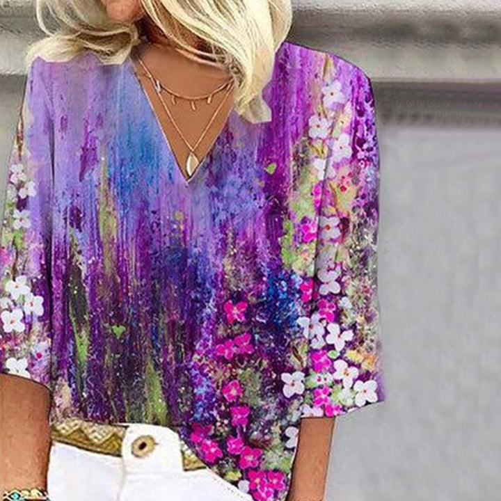 Levoire | Avec Imprimé Floral Et Dégradé Violet