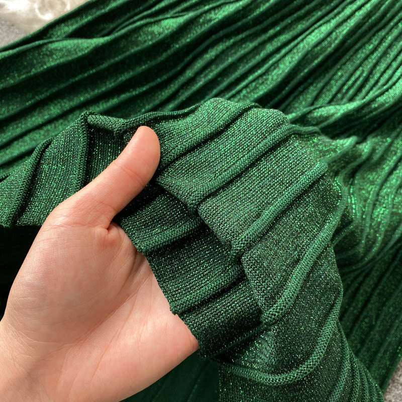 Levoire | Haut De Taille Courte & Jupe Plissée Taille Haute Élastique