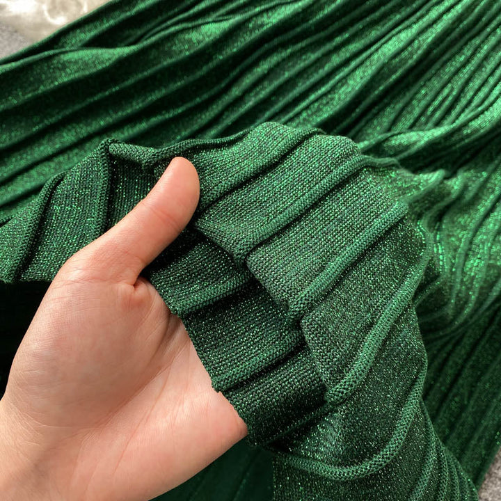 Levoire | Haut De Taille Courte & Jupe Plissée Taille Haute Élastique